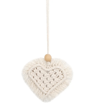 Knitted Macrame Rope Heart Decorative Pendant - The Kindness Cause