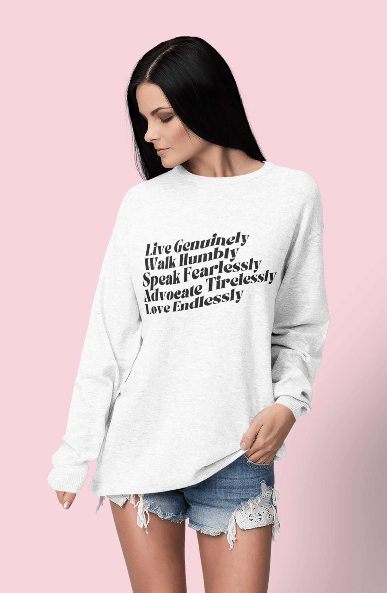 Live Genuinely Unisex Fit Crewneck Sweatshirt - The Kindness Cause