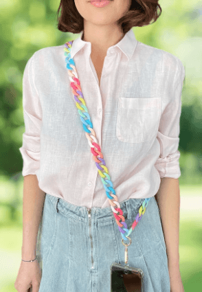 Multi-Color Crossbody Phone Lanyard/Chain, Hands-Free Cell Phone Strap - The Kindness Cause