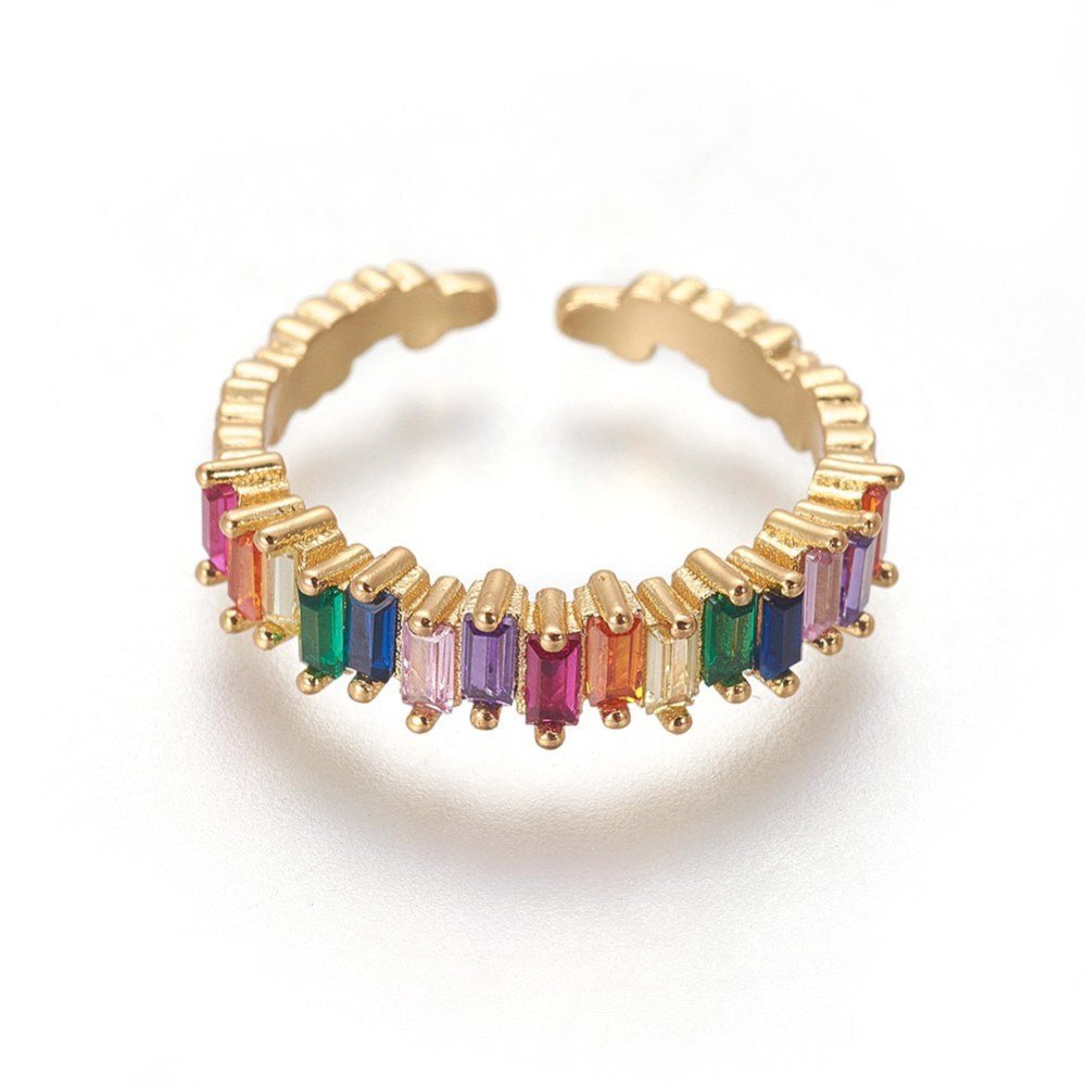 Multi-Color Cubic Zirconia Adjustable Ring - The Kindness Cause
