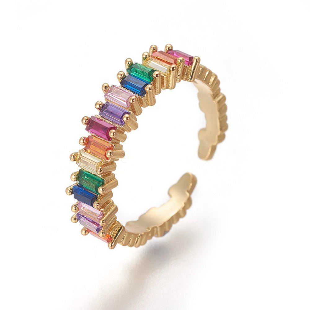 Multi-Color Cubic Zirconia Adjustable Ring - The Kindness Cause