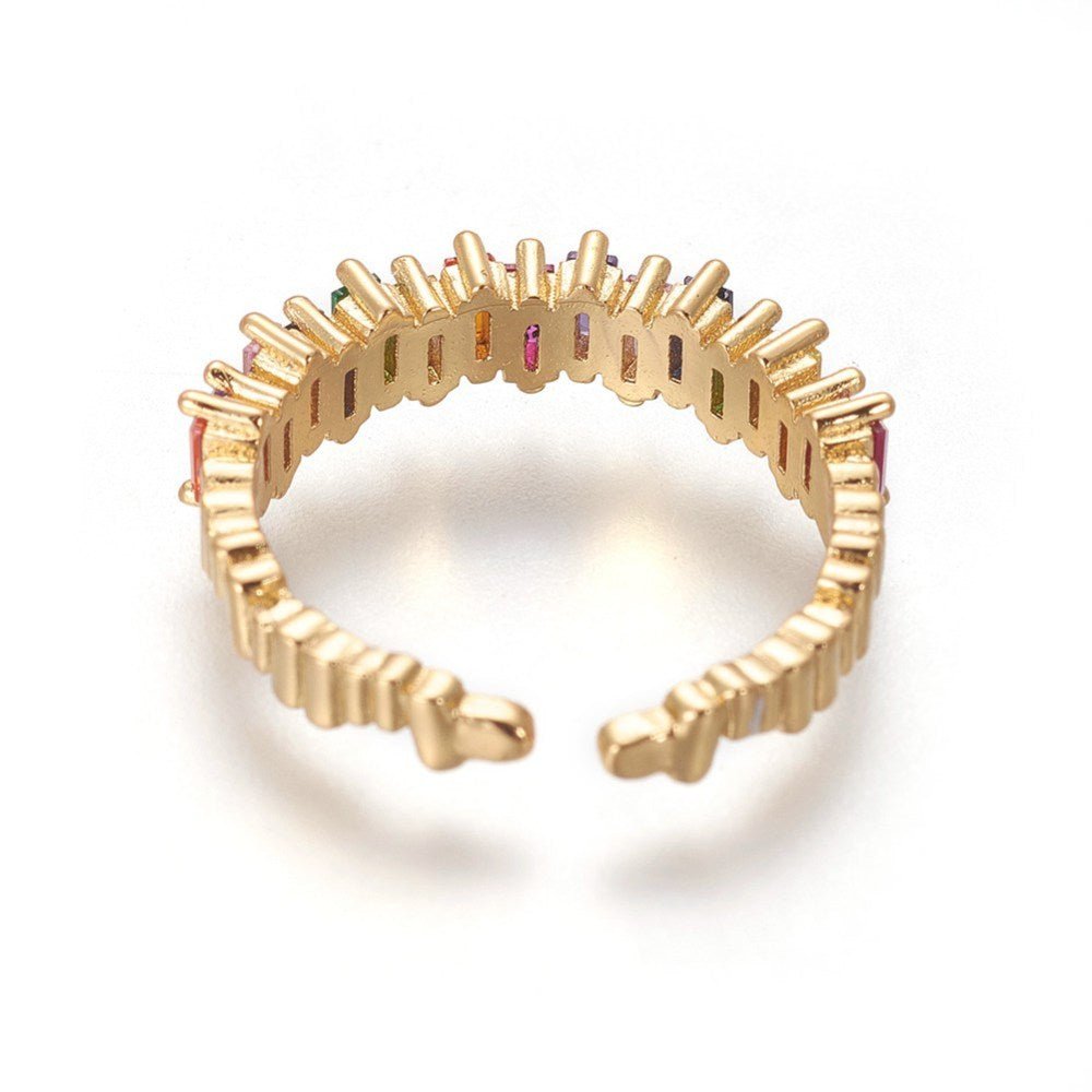Multi-Color Cubic Zirconia Adjustable Ring - The Kindness Cause