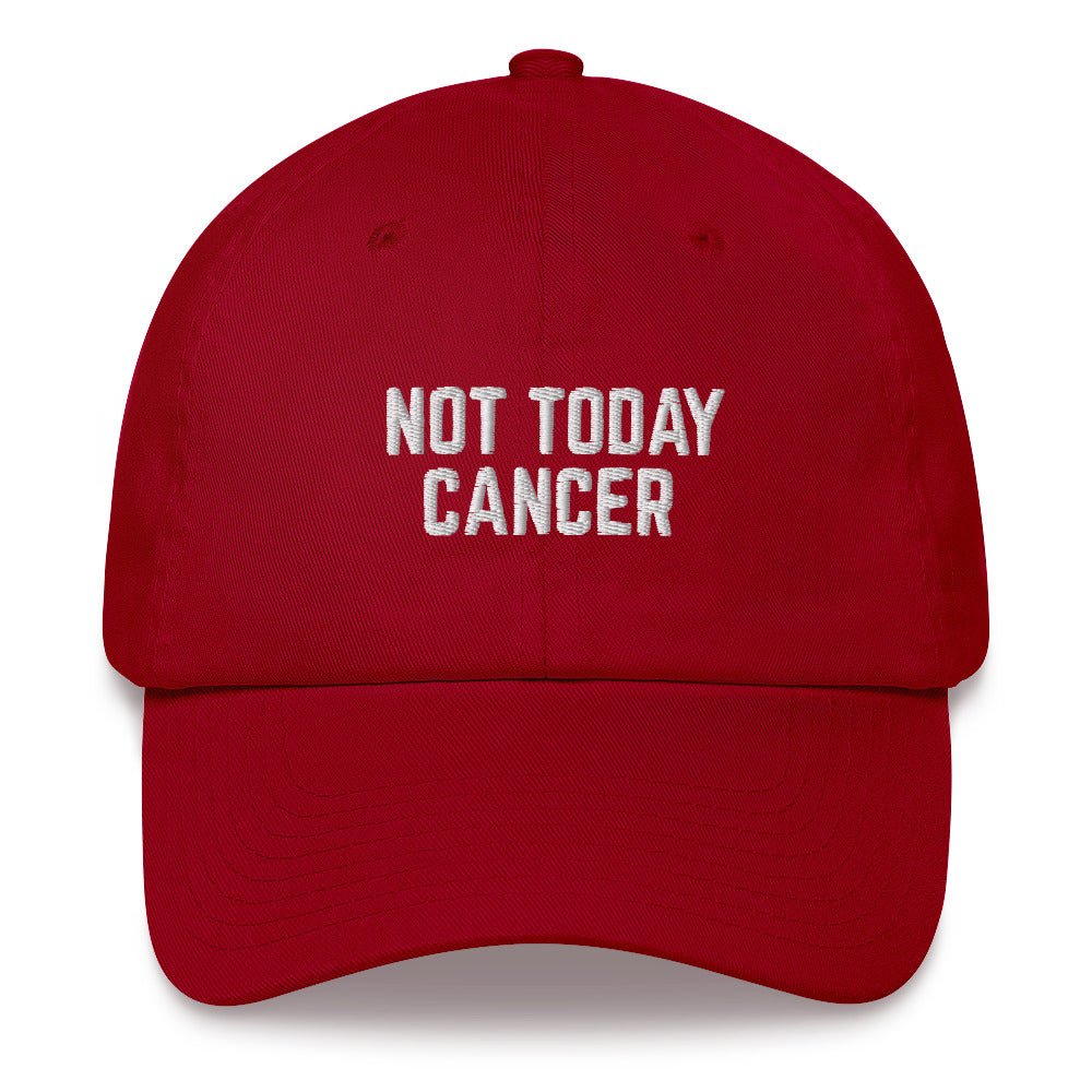 Not Today Cancer Embroidered Dad Hat - The Kindness Cause