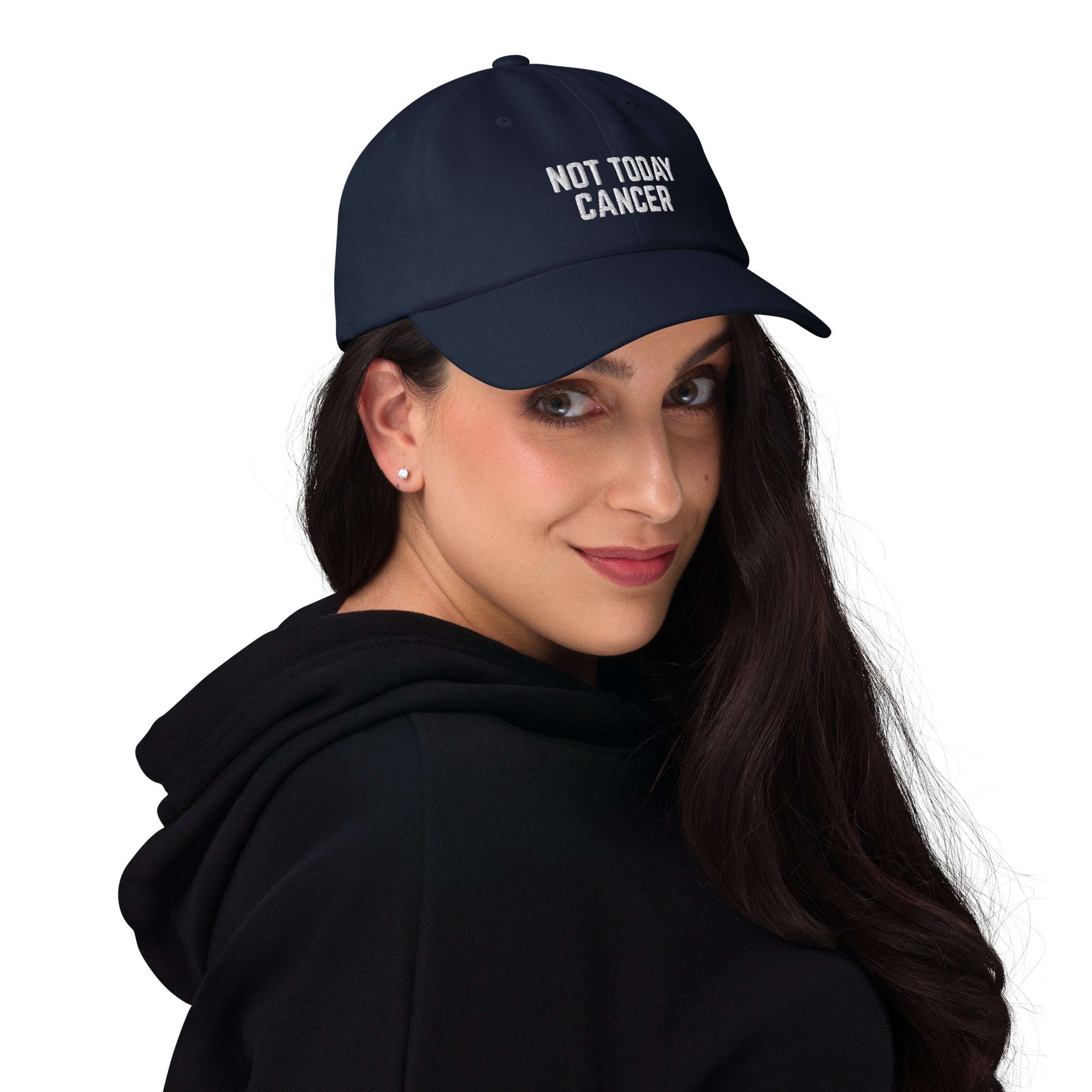 Not Today Cancer Embroidered Dad Hat - The Kindness Cause