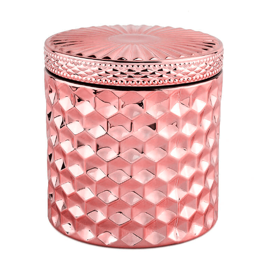 Painted Lantern Boudoir Collection Rose Gold Faceted Comfort 12.5oz Candle - The Kindness Cause
