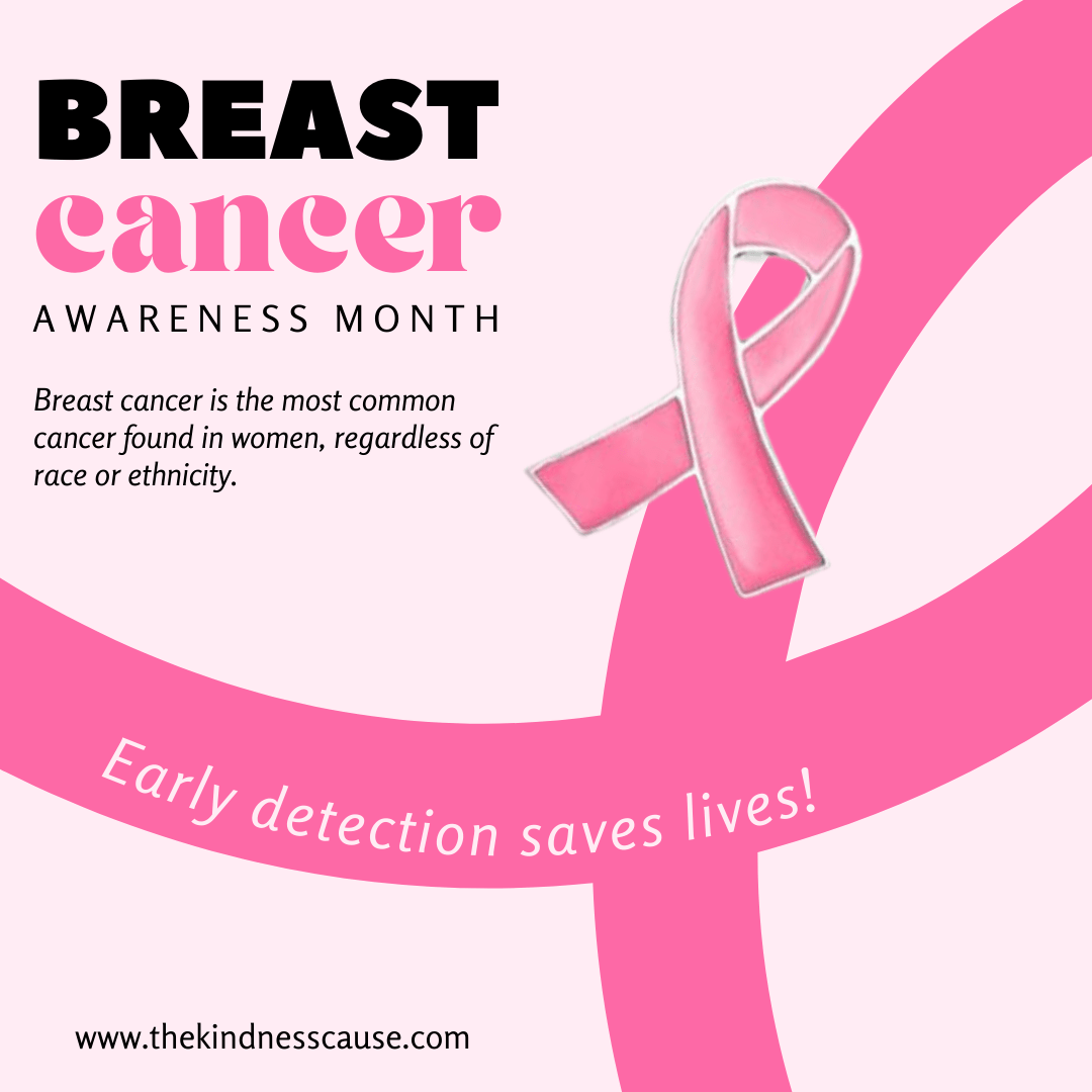 Pink Ribbon Breast Cancer Awareness Enamel Pin - The Kindness Cause