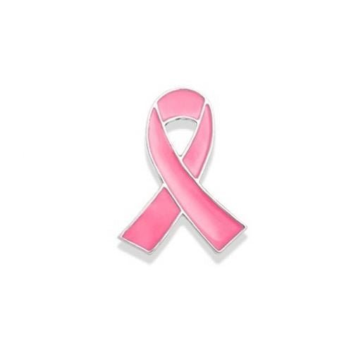 Pink Ribbon Breast Cancer Awareness Enamel Pin - The Kindness Cause