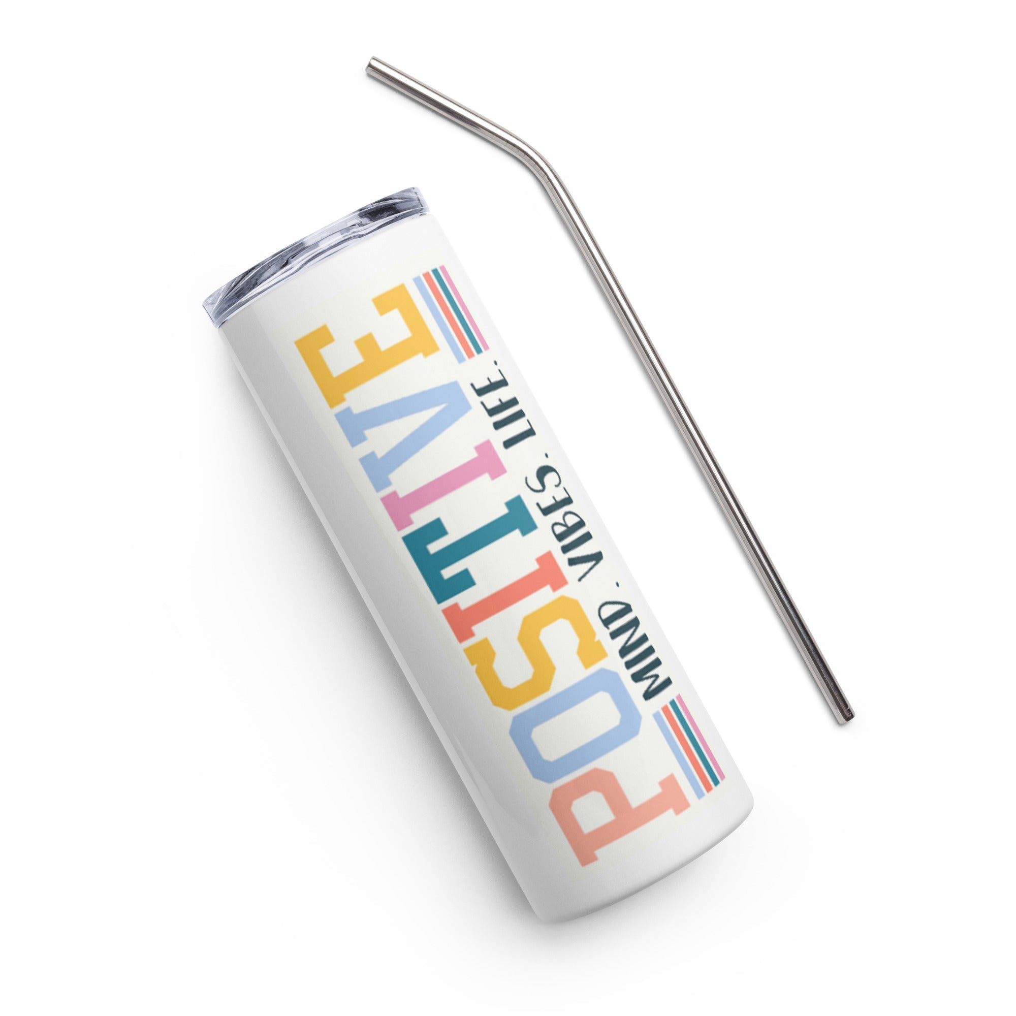 Positive Mind Vibes Life Stainless Steel Tumbler - The Kindness Cause