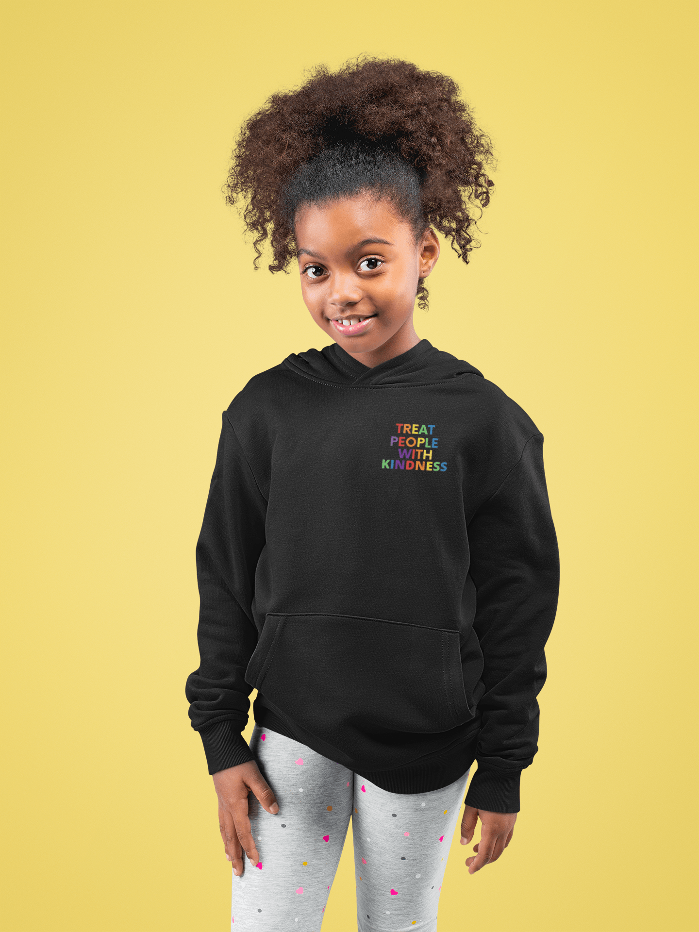 Rainbow Kindness Youth Unisex Fleece Embroidered Hoodie - The Kindness Cause