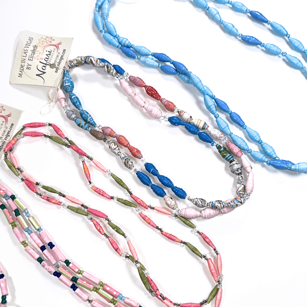 Refugee Made Paper Bead Necklaces - The Kindness Cause