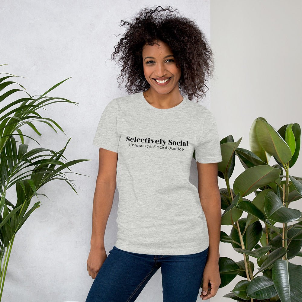 Selectively Social Black Print Unisex T-shirt - The Kindness Cause