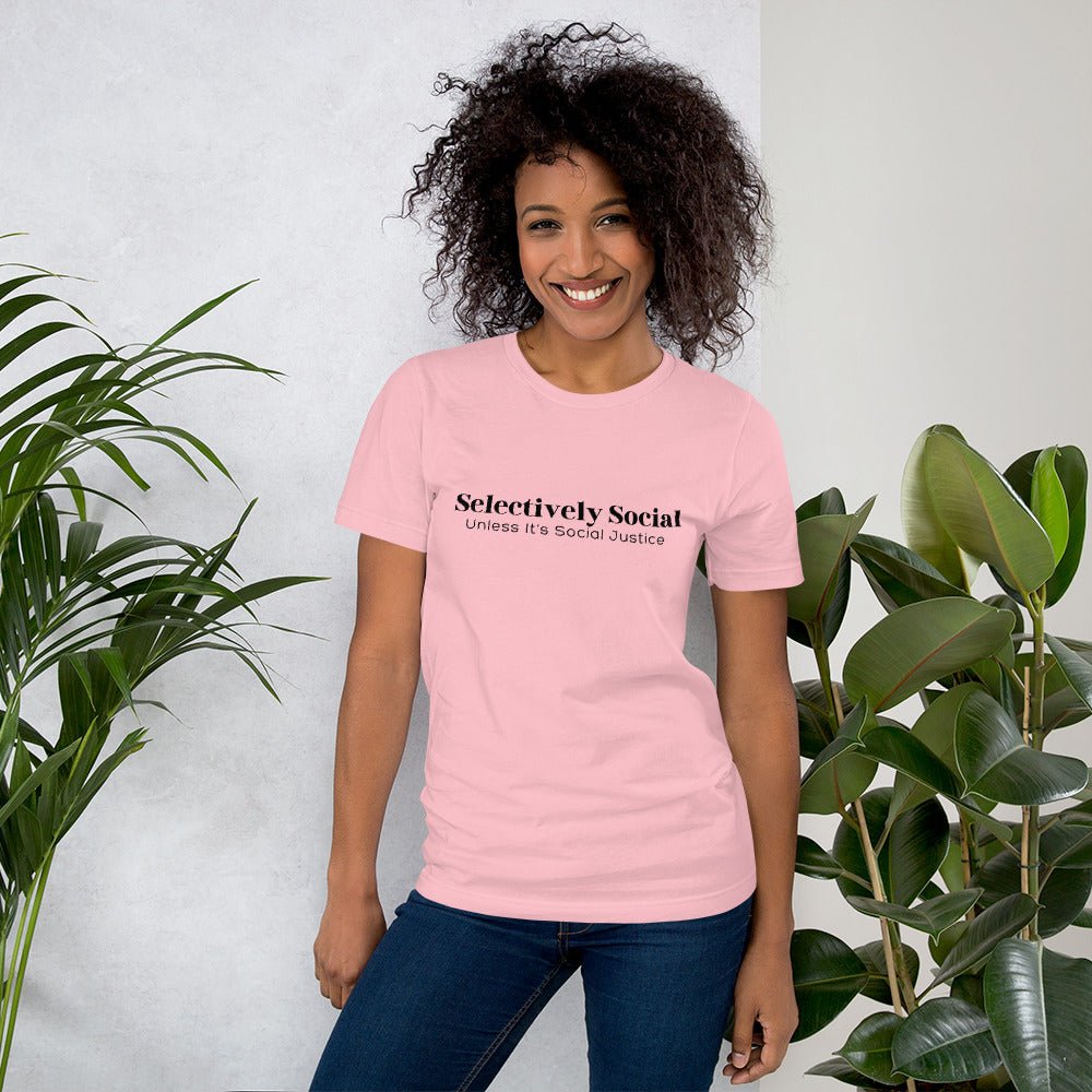 Selectively Social Black Print Unisex T-shirt - The Kindness Cause
