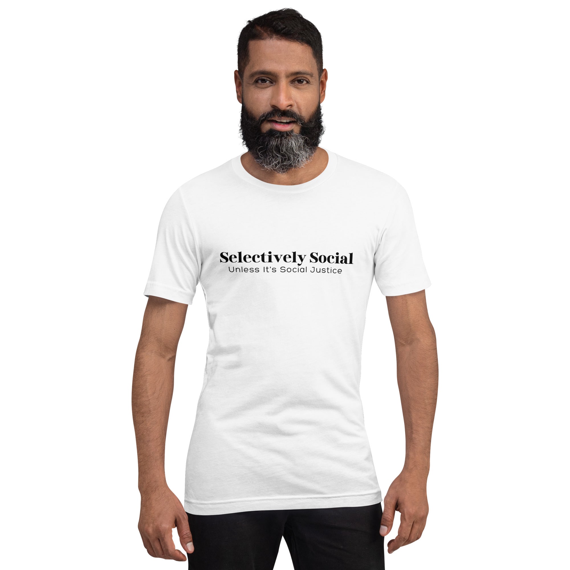 Selectively Social Black Print Unisex T-shirt - The Kindness Cause