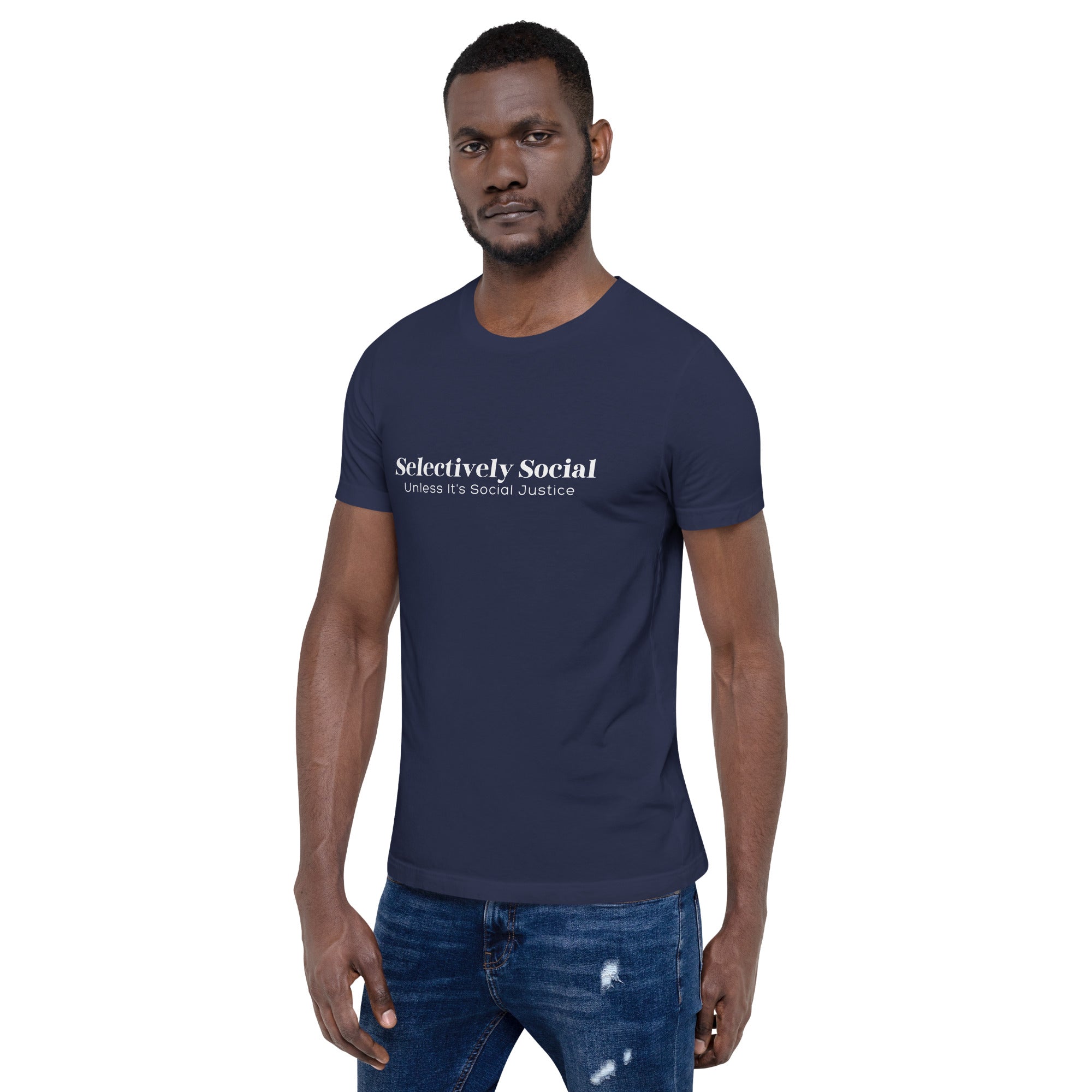 Selectively Social White Printed Unisex T-shirt - The Kindness Cause