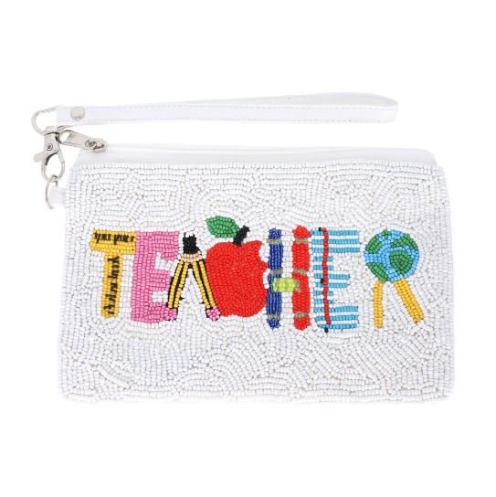 Teacher Beaded Zipper Wristlet - The Kindness Cause