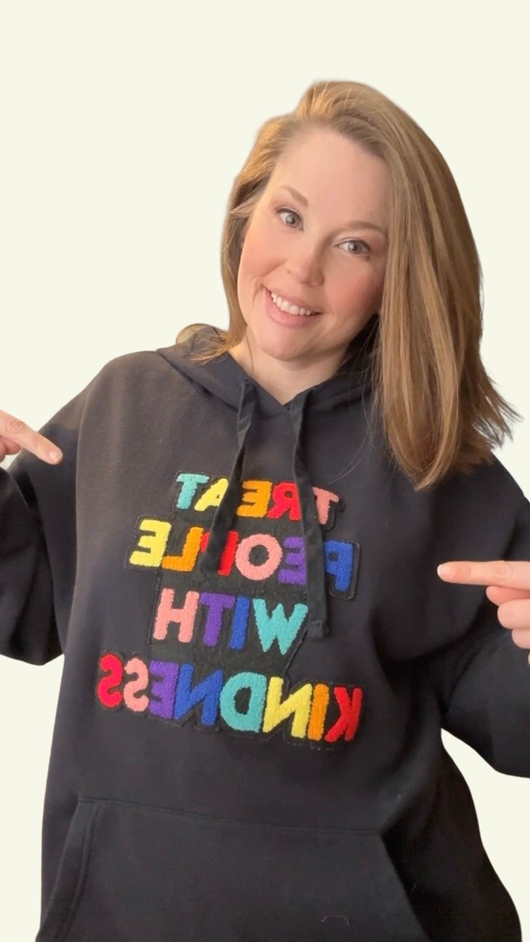 Treat People with Kindness Chenille Patch Unisex Hoodie - The Kindness Cause
