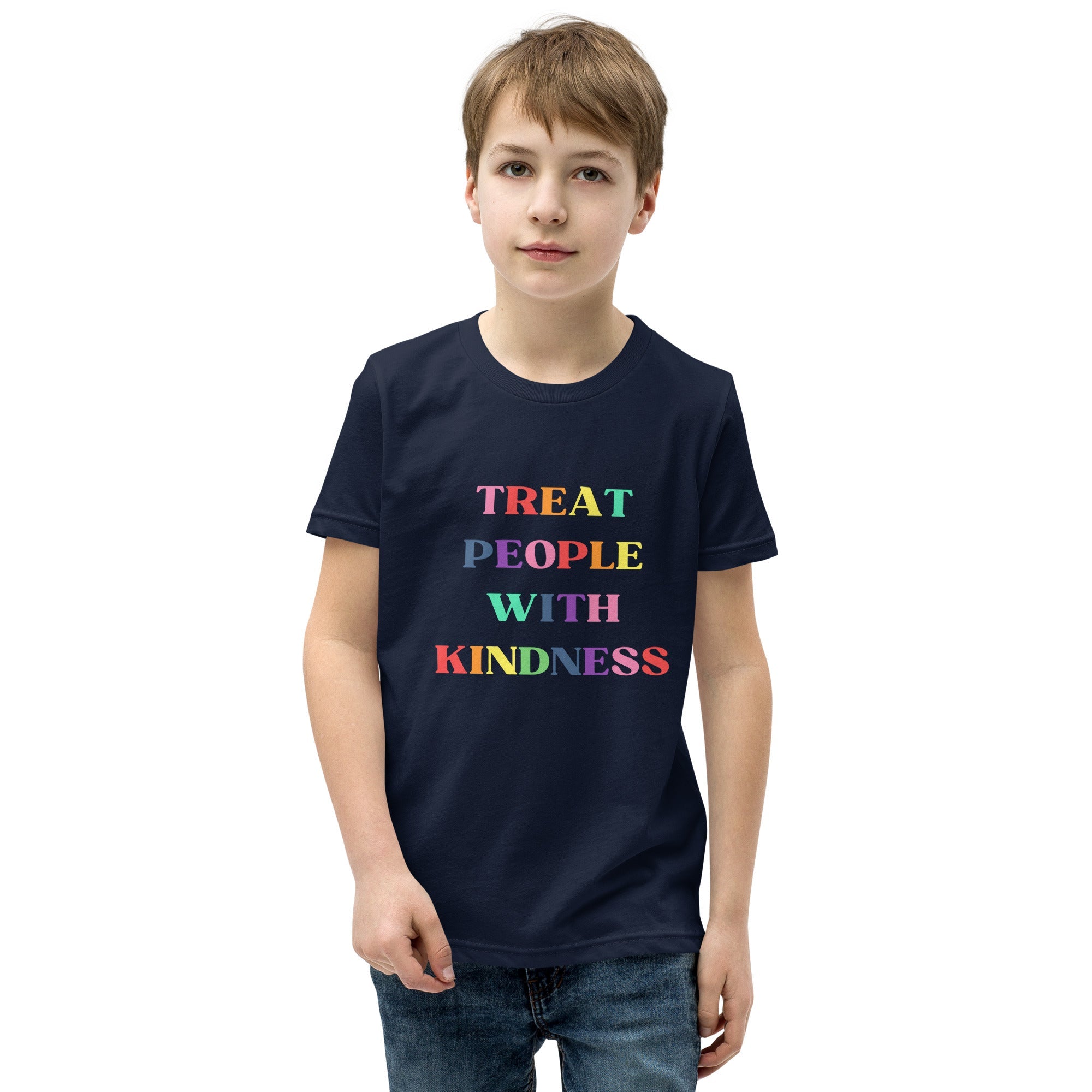 Treat People with Kindness Printed Youth Short Sleeve T-Shirt - The Kindness Cause