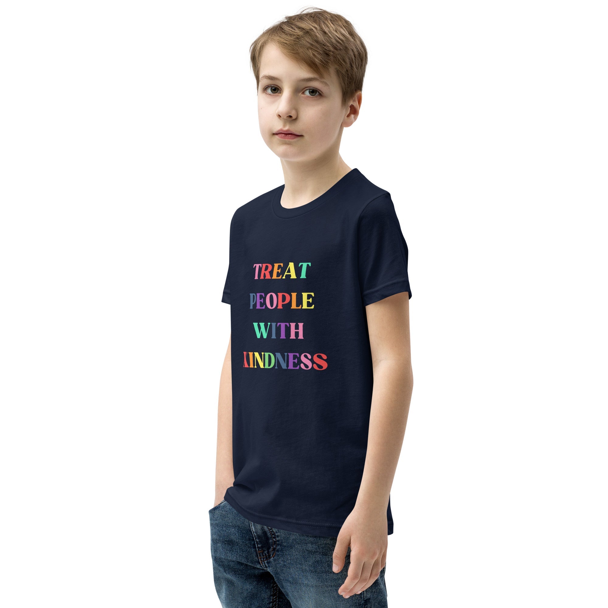 Treat People with Kindness Printed Youth Short Sleeve T-Shirt - The Kindness Cause