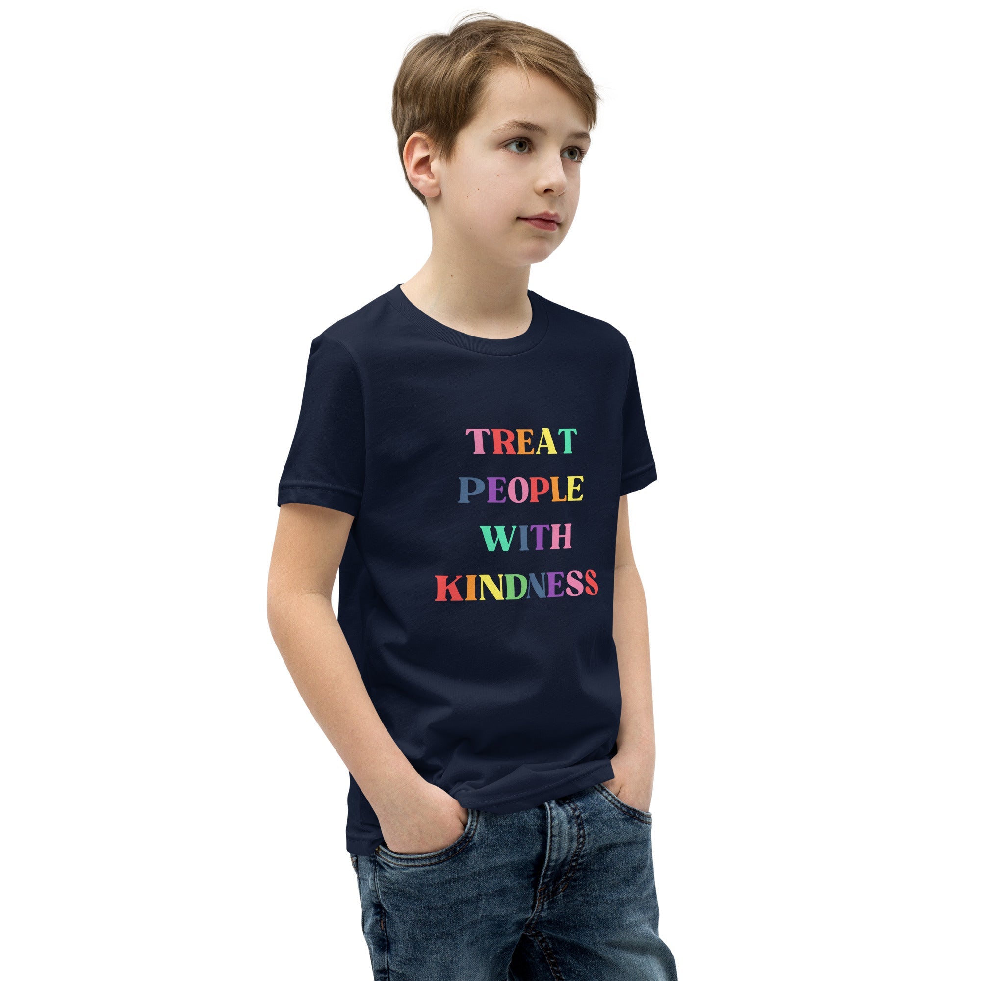 Treat People with Kindness Printed Youth Short Sleeve T-Shirt - The Kindness Cause