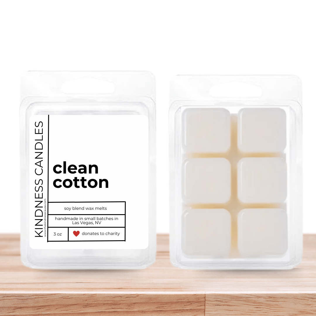 Wax Candle Melts - Clean Cotton - The Kindness Cause