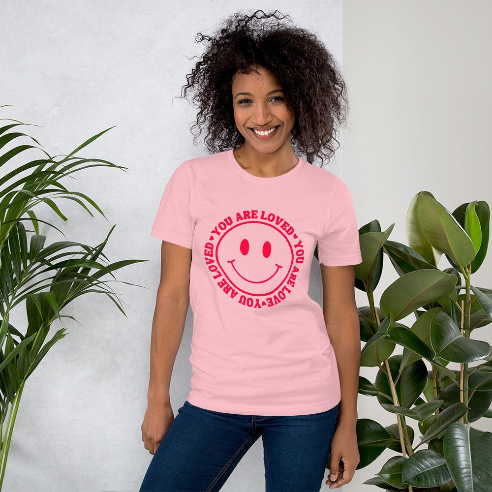 You Are Loved Smiley Face Unisex T-shirt - The Kindness Cause