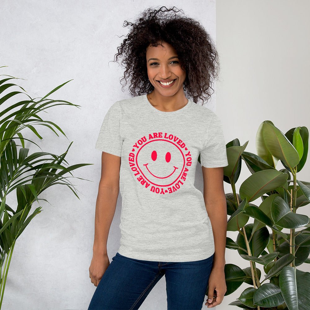 You Are Loved Smiley Face Unisex T-shirt - The Kindness Cause