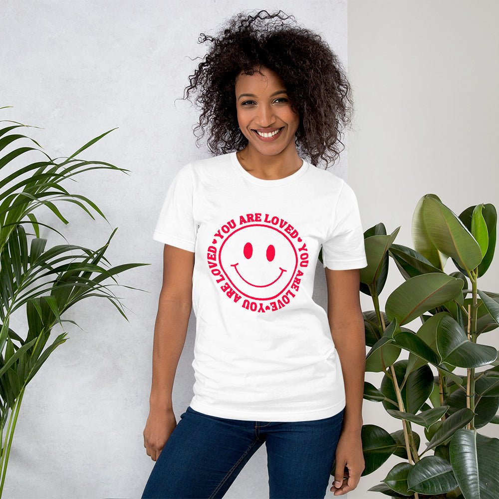 You Are Loved Smiley Face Unisex T-shirt - The Kindness Cause