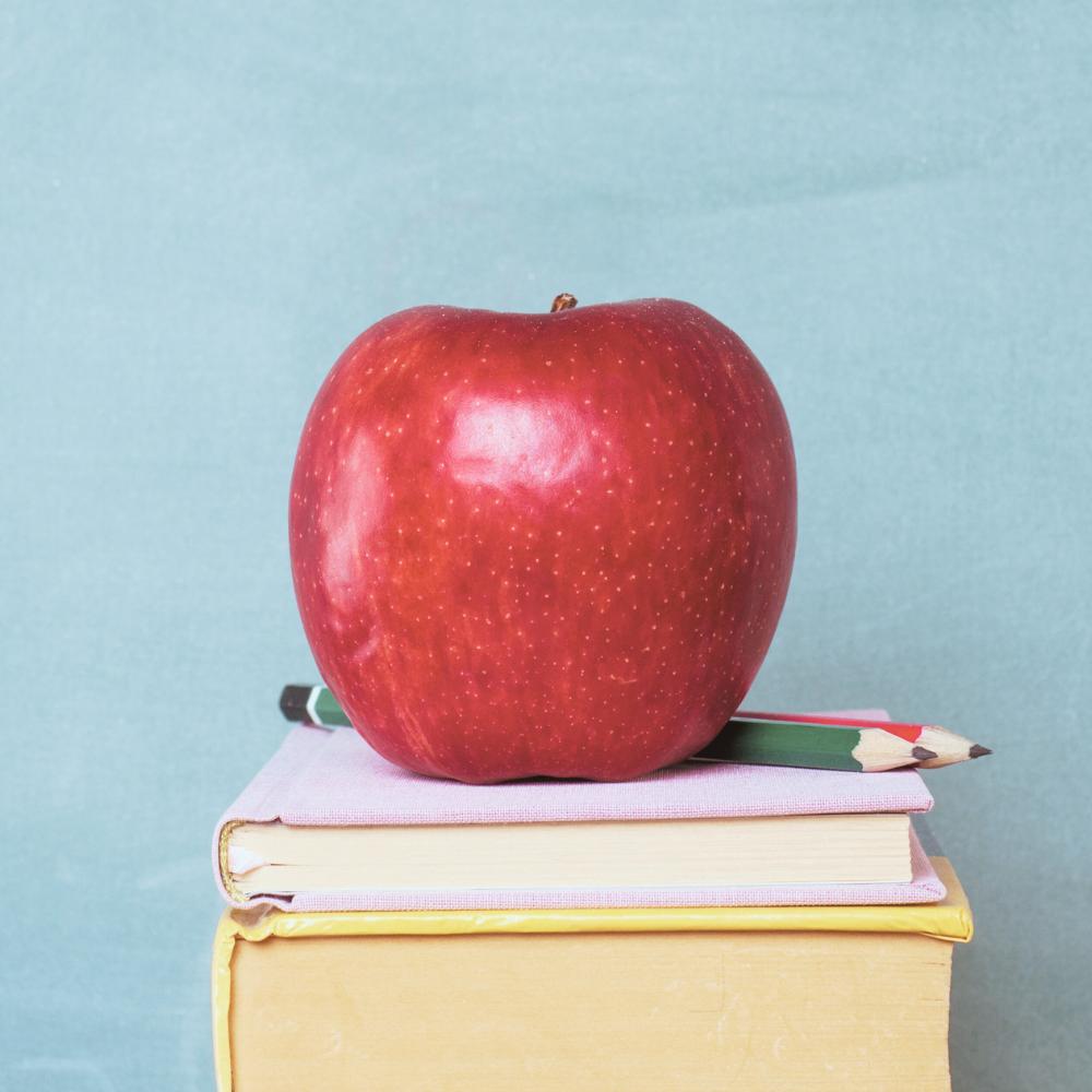 Teacher Appreciation Gifts- Apple on Top of Books