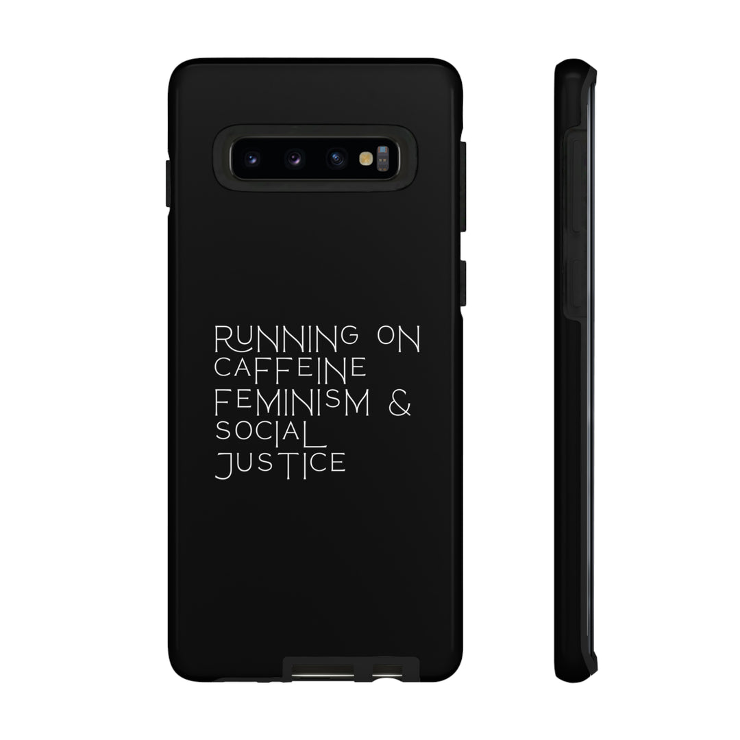 Running on Caffeine Feminism &amp; Social Justice Double Layer Phone Cases