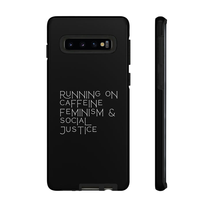 Running on Caffeine Feminism &amp; Social Justice Double Layer Phone Cases