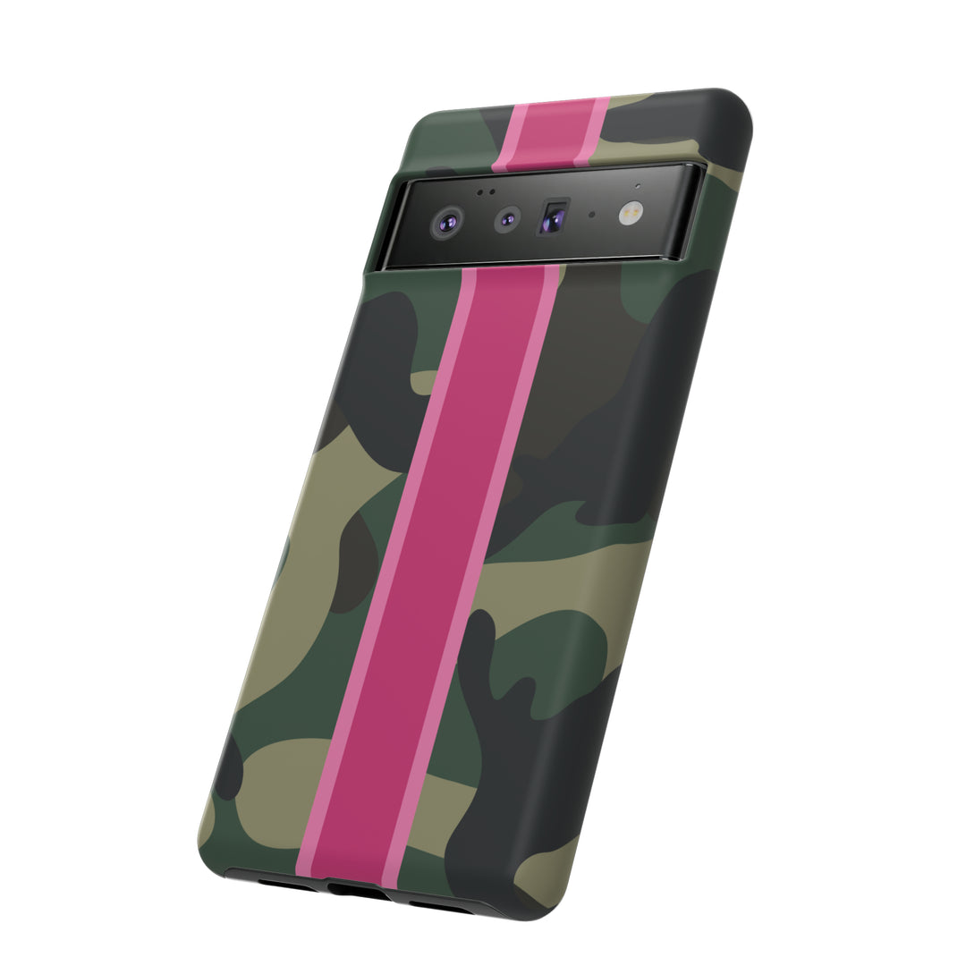 Camo Pink Stripe Tough Cell Phone Cases