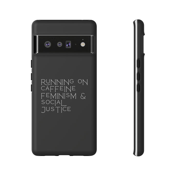Running on Caffeine Feminism &amp; Social Justice Double Layer Phone Cases