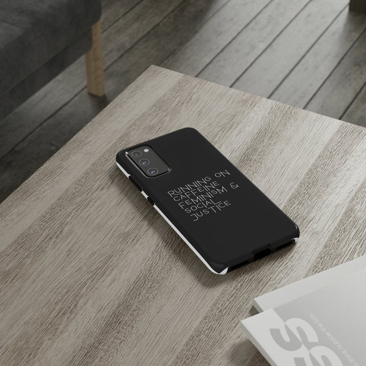 Running on Caffeine Feminism &amp; Social Justice Double Layer Phone Cases