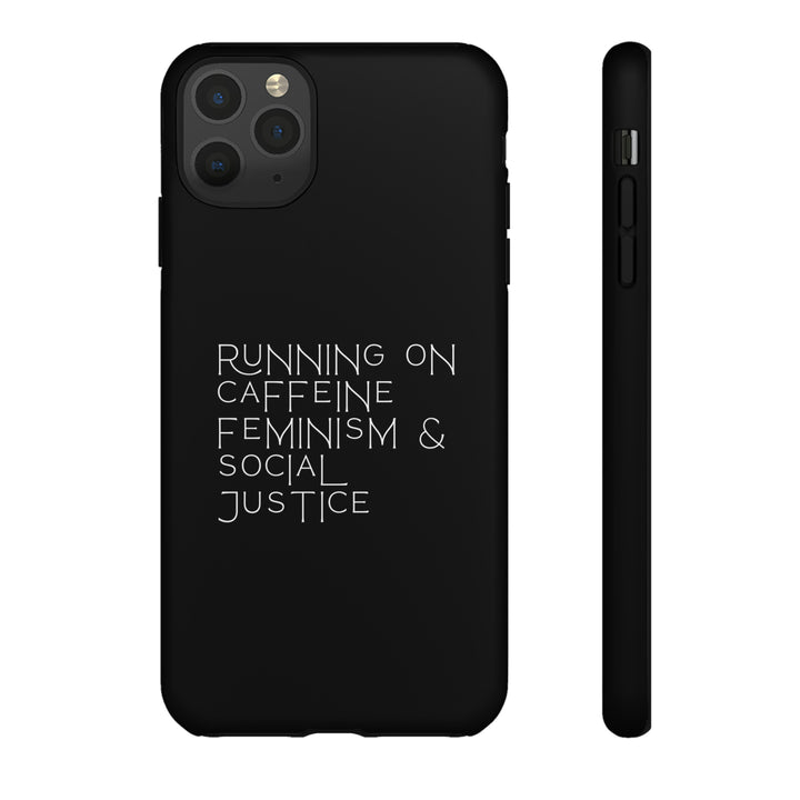 Running on Caffeine Feminism &amp; Social Justice Double Layer Phone Cases