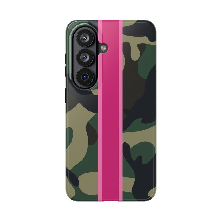 Camo Pink Stripe Tough Cell Phone Cases