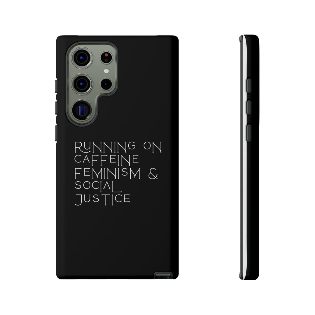 Running on Caffeine Feminism &amp; Social Justice Double Layer Phone Cases