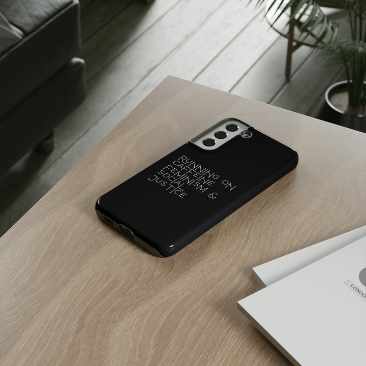 Running on Caffeine Feminism &amp; Social Justice Double Layer Phone Cases