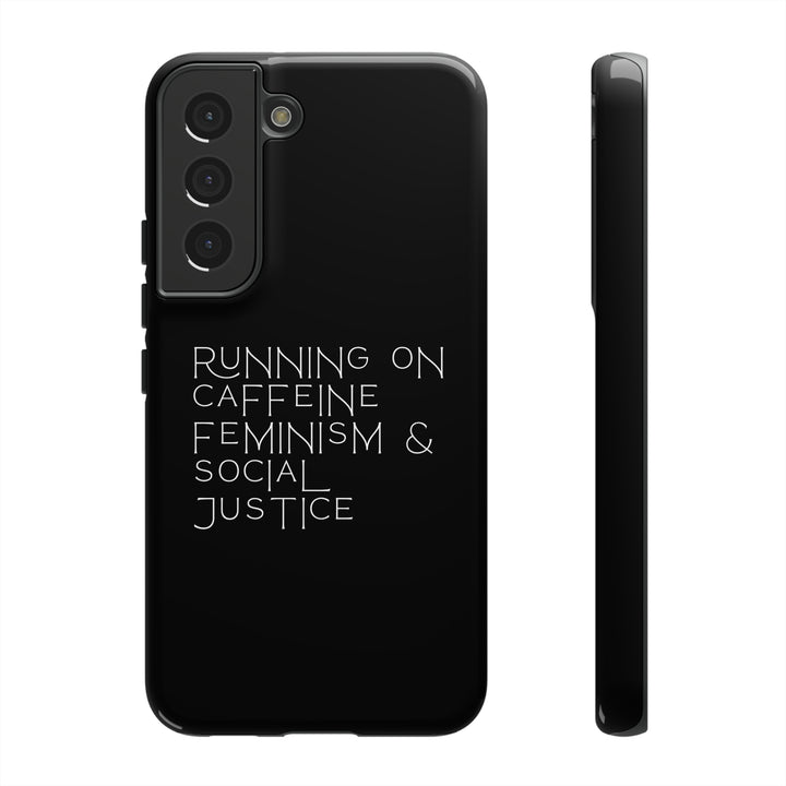 Running on Caffeine Feminism &amp; Social Justice Double Layer Phone Cases