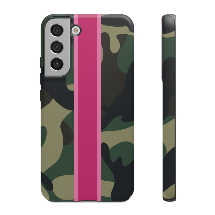 Camo Pink Stripe Tough Cell Phone Cases