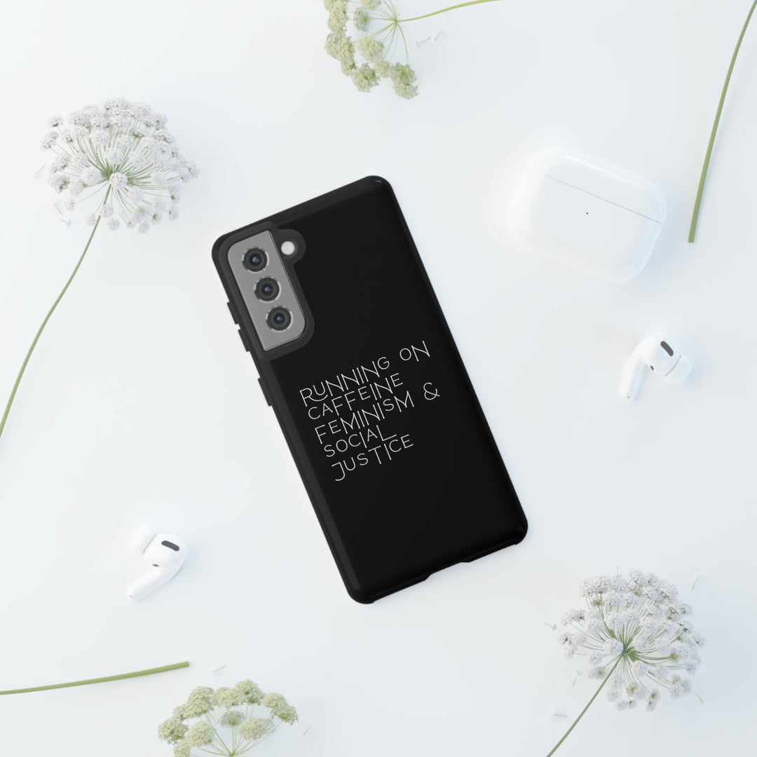 Running on Caffeine Feminism &amp; Social Justice Double Layer Phone Cases