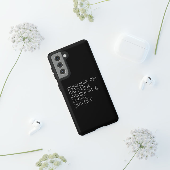 Running on Caffeine Feminism &amp; Social Justice Double Layer Phone Cases