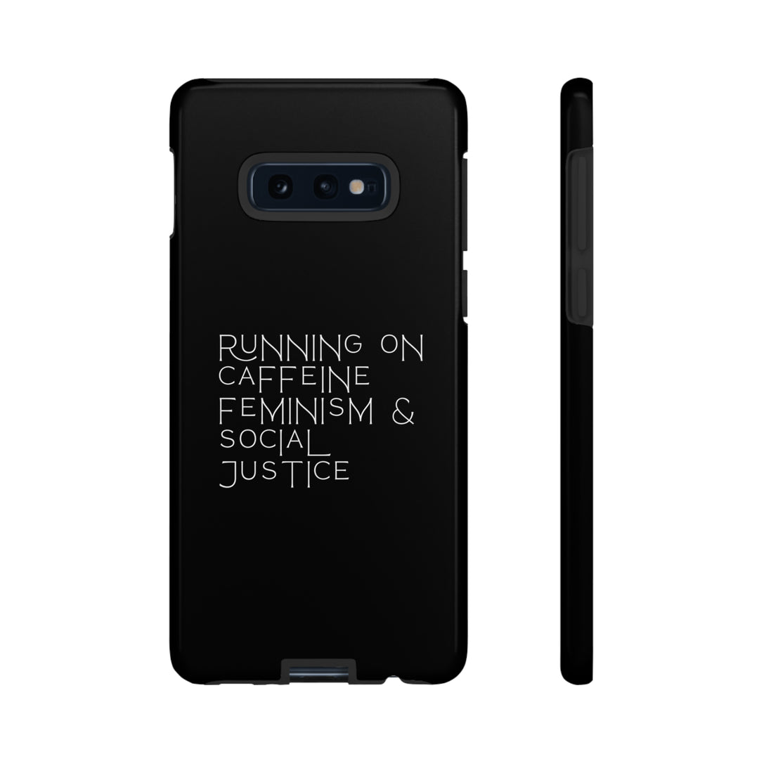 Running on Caffeine Feminism &amp; Social Justice Double Layer Phone Cases