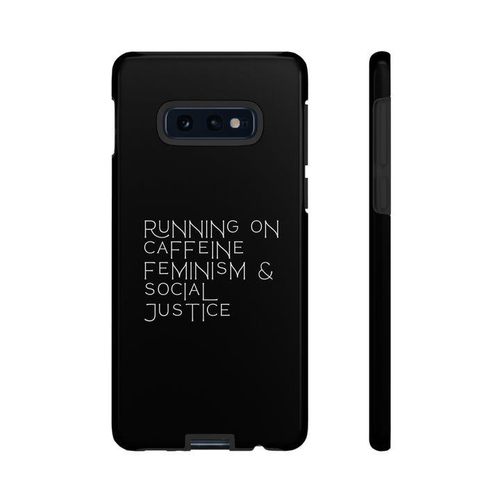 Running on Caffeine Feminism &amp; Social Justice Double Layer Phone Cases