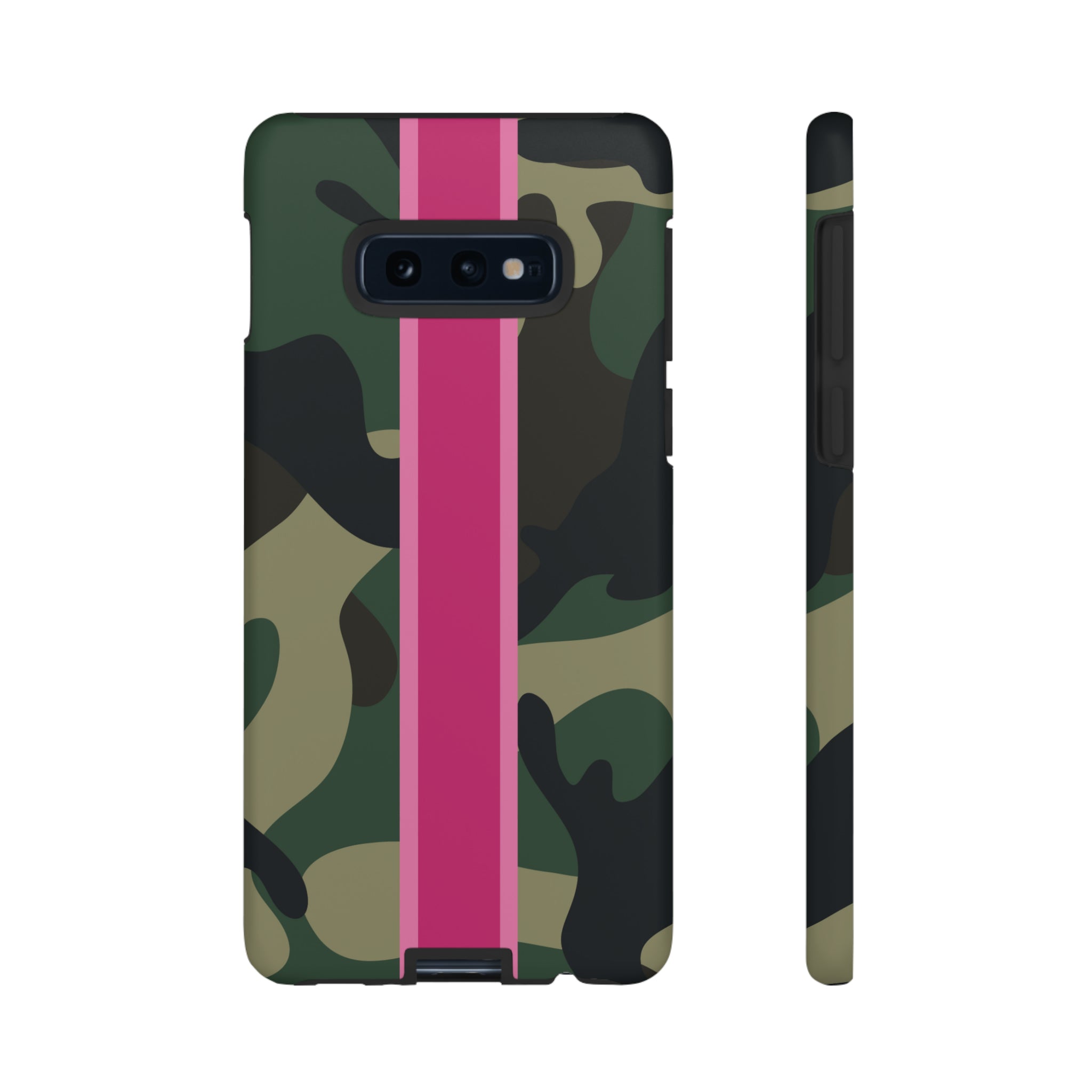 Camo Pink Stripe Tough Cell Phone Cases