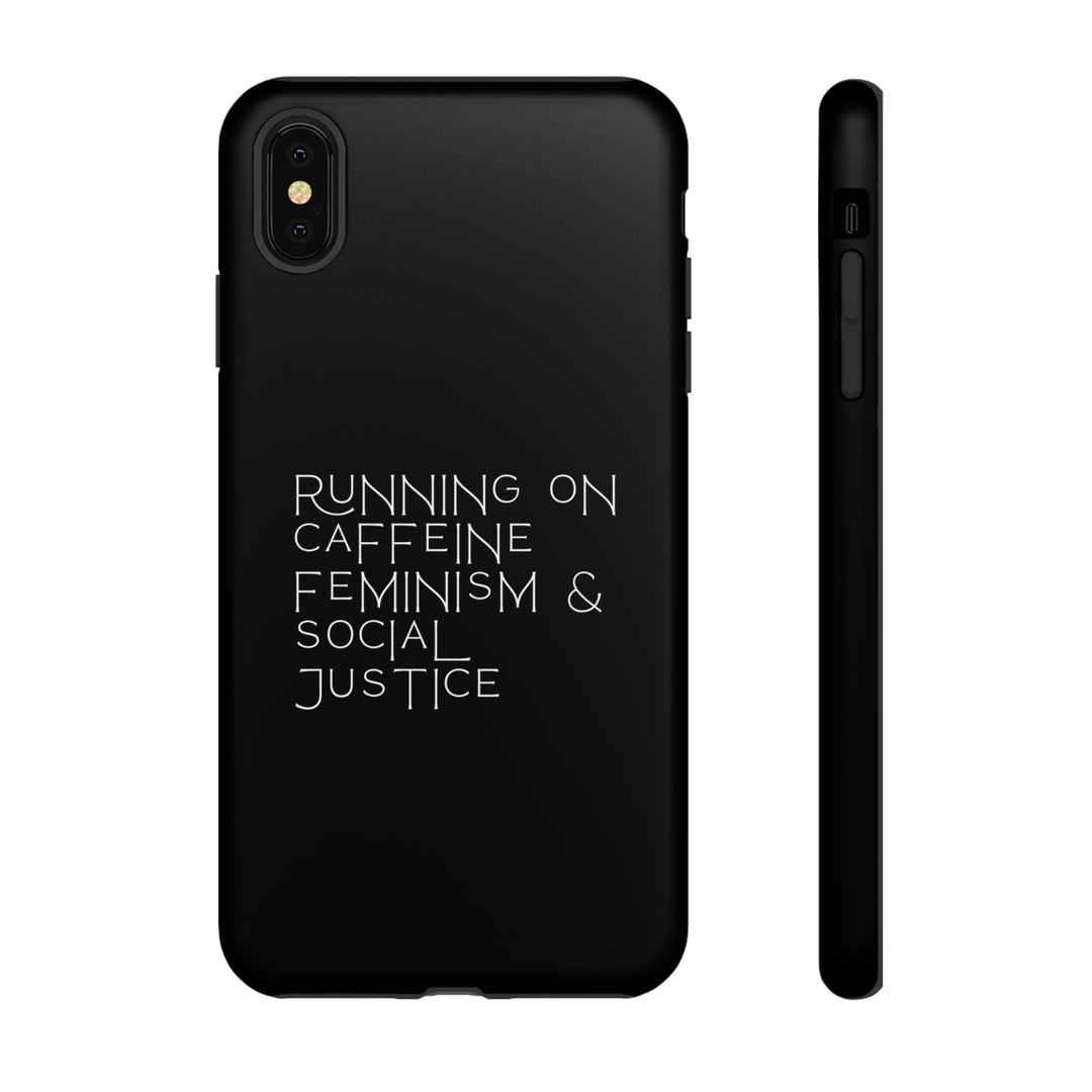 Running on Caffeine Feminism &amp; Social Justice Double Layer Phone Cases