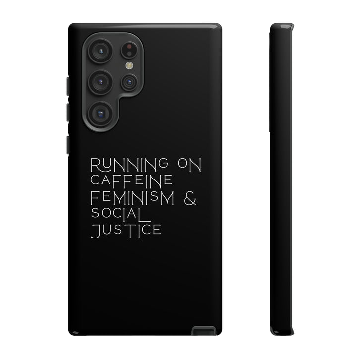 Running on Caffeine Feminism &amp; Social Justice Double Layer Phone Cases