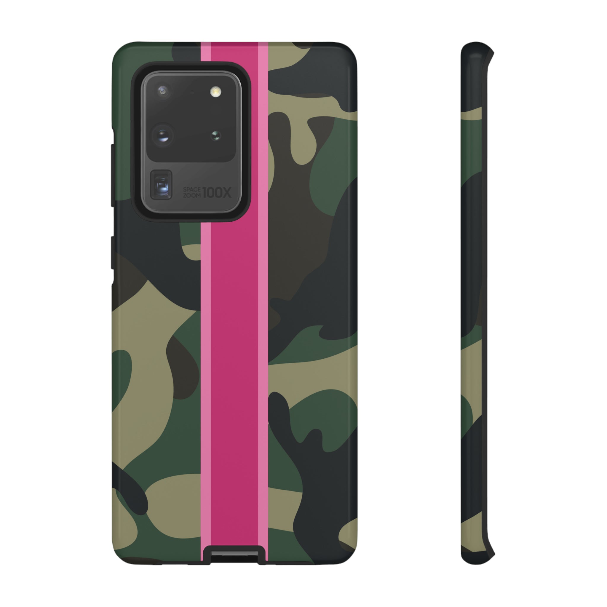 Camo Pink Stripe Tough Cell Phone Cases