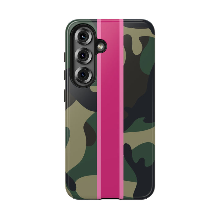 Camo Pink Stripe Tough Cell Phone Cases