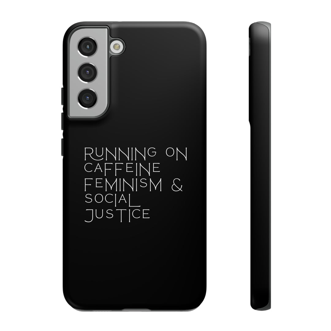 Running on Caffeine Feminism &amp; Social Justice Double Layer Phone Cases