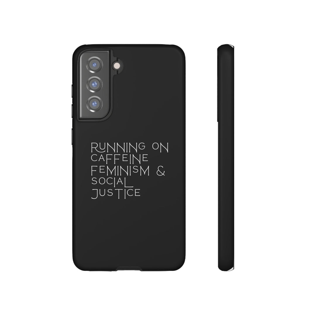 Running on Caffeine Feminism &amp; Social Justice Double Layer Phone Cases